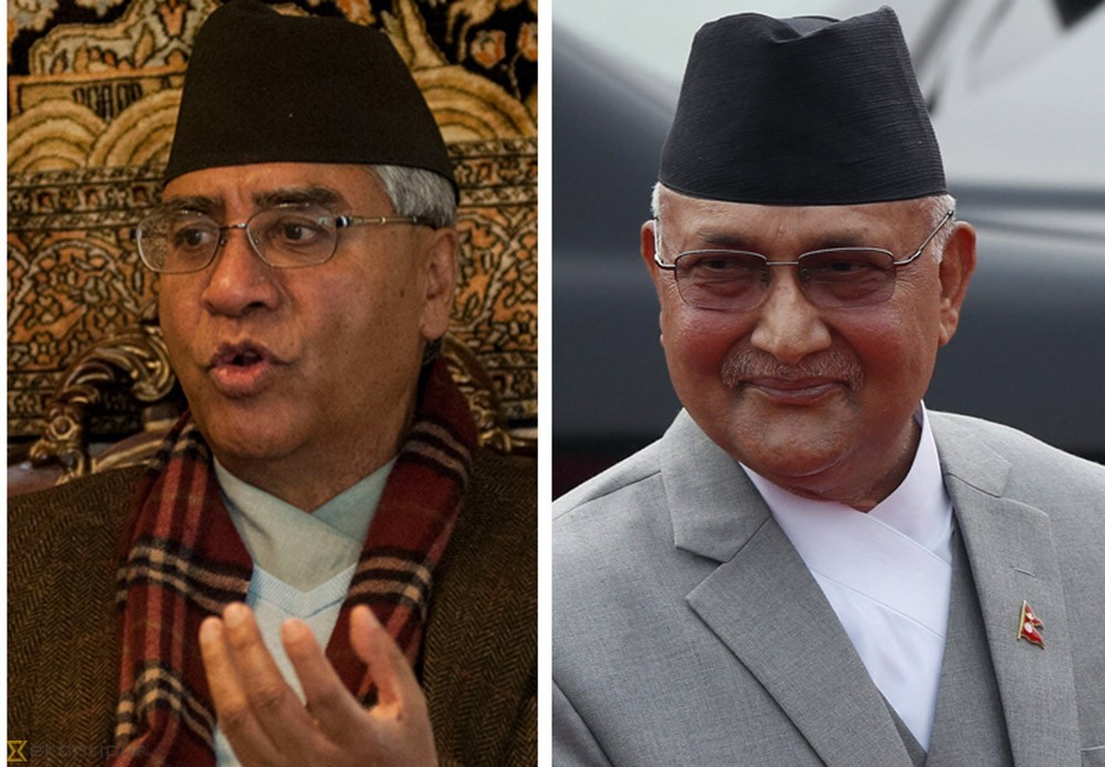 देउवा निवासमा प्रधानमन्त्रीसहित एमाले र कांग्रेसको जम्बो टोलीबीच भेटवार्ता