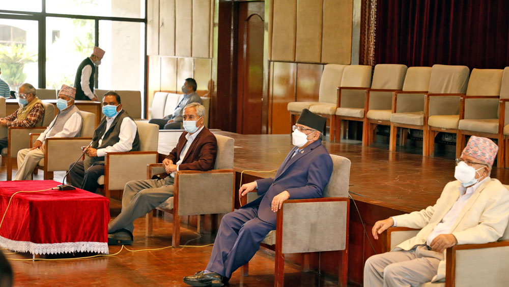 बालुवाटारमा गठबन्धनको बैठक बस्दै