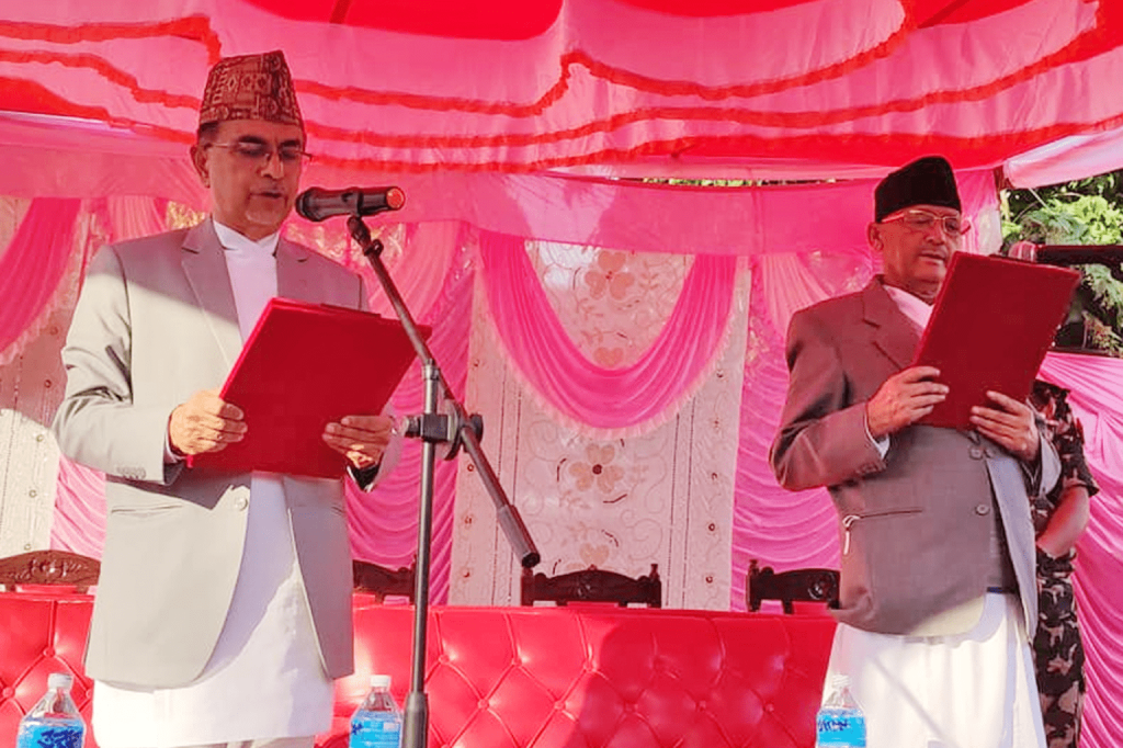 बागमती प्रदेशका नवनियुक्त मुख्यमन्त्री पाण्डेद्वारा शपथ ग्रहण
