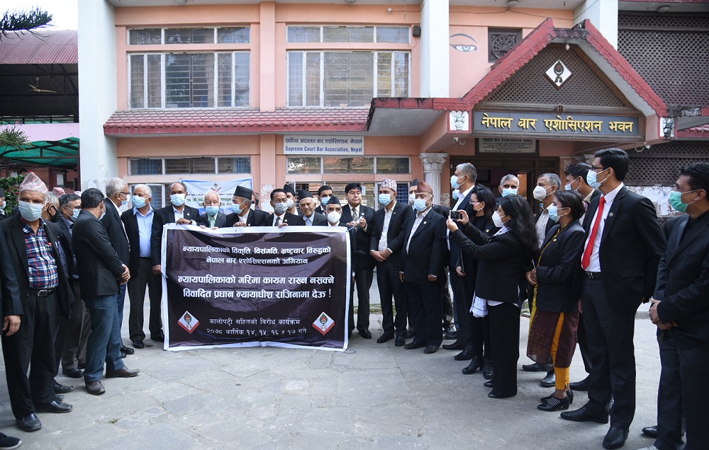 प्रधानन्यायाधीशको राजीनामा माग गर्दै आज पनि आन्दोलन जारी
