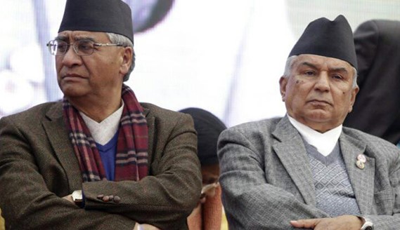 पौडेल निवासमा देउवाको ४५ मिनेट वार्ता : देउवाले भने– मलाई सहयोग गर्नुहोस्