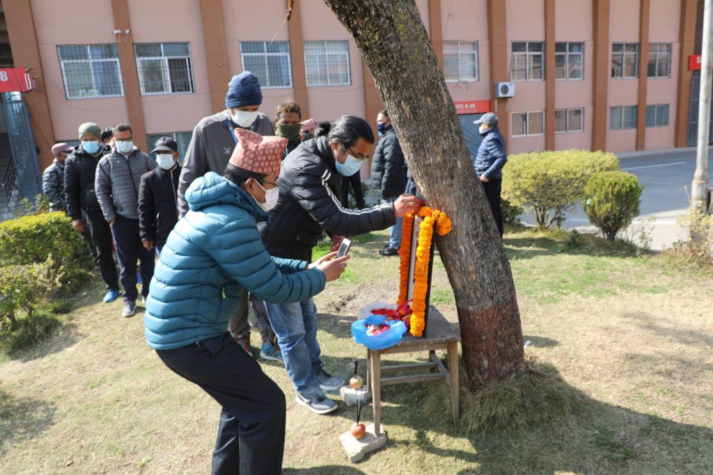 टेबल टेनिसका सहायक प्रशिक्षक स्वर्गीय राईप्रति राखेपद्वारा श्रद्धाञ्जली