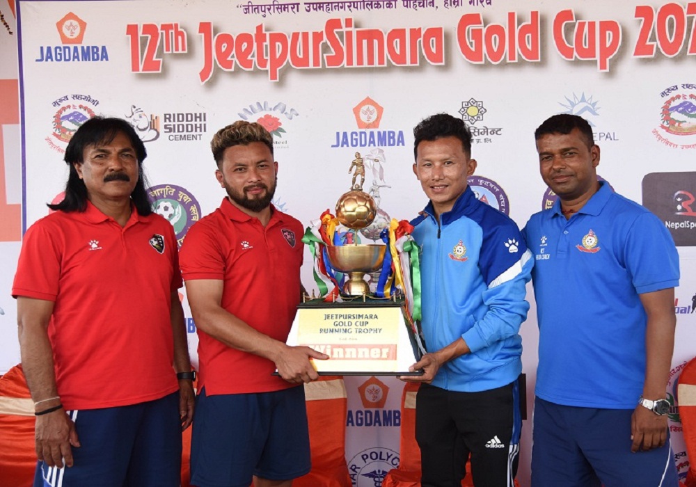 जगदम्बा १२औं जीतपुरसिमरा गोल्डकपको उपाधिका लागि एपीएफ र एनआरटी भिड्दै
