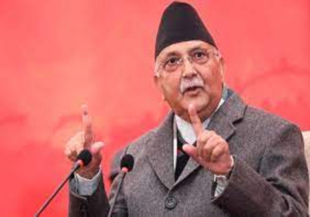 दिल्लीको नेपाली दूतावासमा ‘चुच्चे नक्सा किन झुन्डिएन ? : केपि ओली