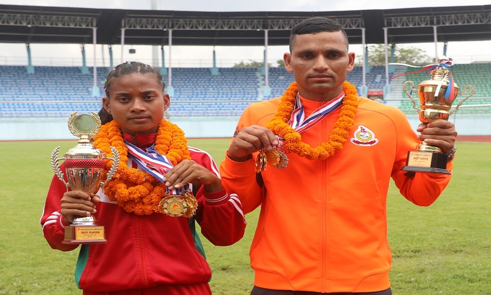 एथलेटिक्सः शिवराज र जयरानी उत्कृष्ट खेलाडी