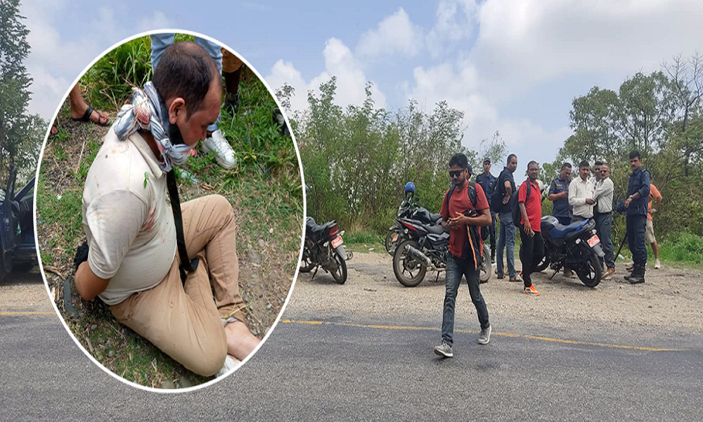 लिफ्ट मागे, हातमुख बाँधे, ढुंगाले हाने, गाडी चोरेर भागे