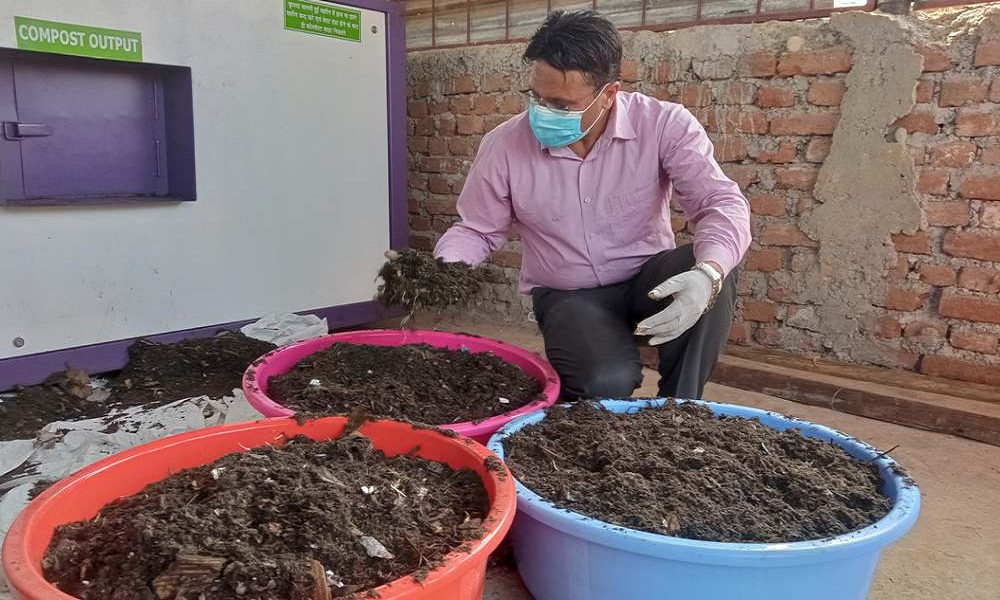 तुलसीपुरको फोहोरबाट प्राङ्गारिक मल उत्पादनको तयारी