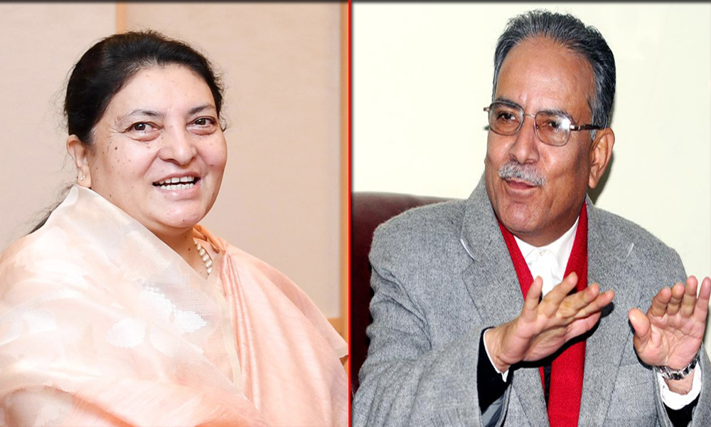 राष्ट्रपतिलाई प्रचण्डले भने : नागरिकता विधेयकलाई धेरै राजनीतिकरण नगरियोस्