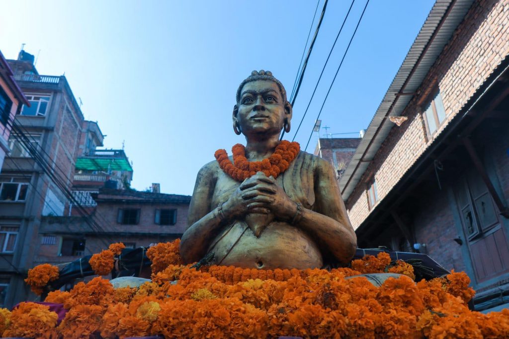 बसन्तपुरमा नेपाल संवत् ११४३ को उत्सव मनाइँदै