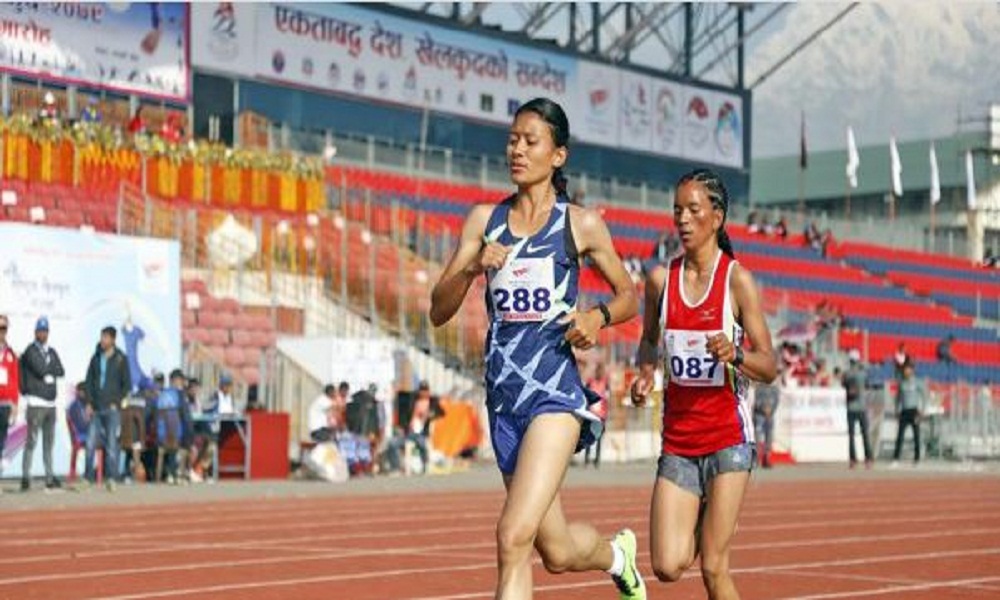 महिलातर्फको दौडमा सन्तोषीलाई स्वर्ण
