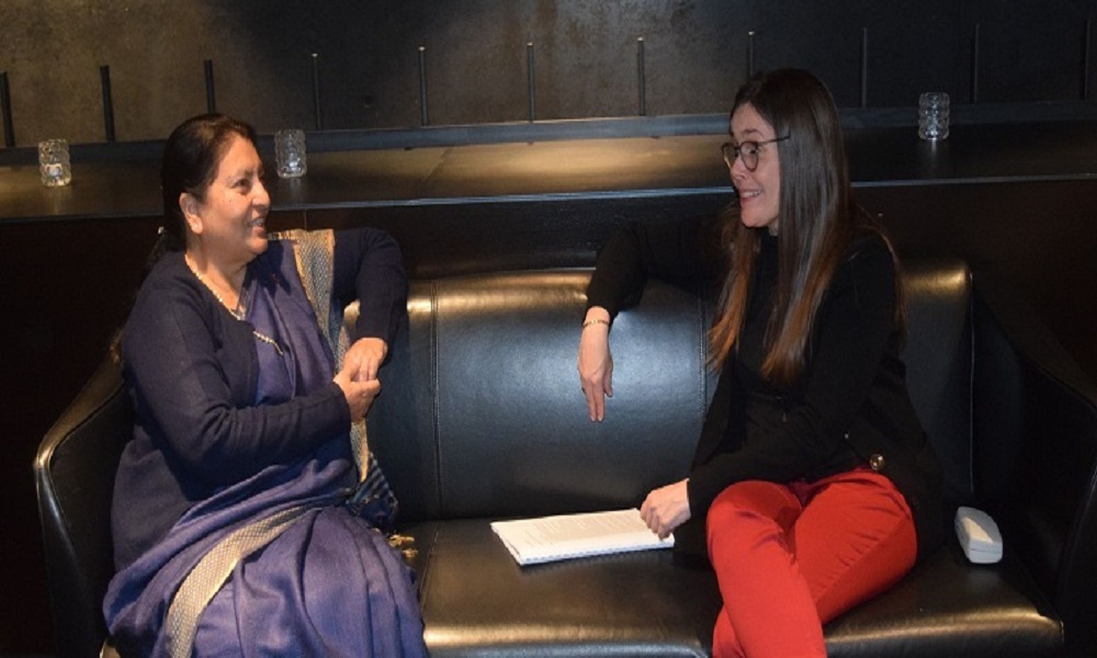 राष्ट्रपति  भण्डारी र विभिन्न देशका महिला नेताहरूको शिष्टाचार भेटघाट