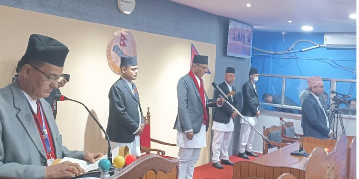 बागमती प्रदेशका नवनिर्वाचित प्रदेश सभा सदस्यहरूले लिए शपथ