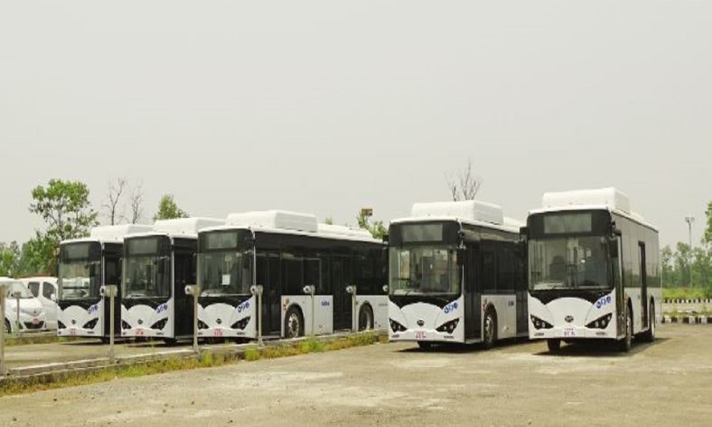 विद्युतीय बस उद्घाटनपछि लुम्बिनीमै थन्कियो