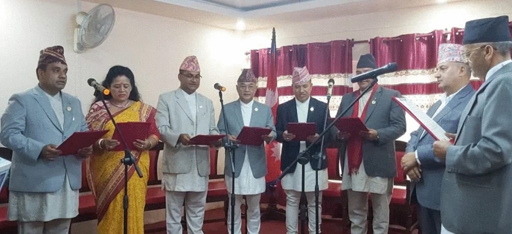 बागमती प्रदेश : नवनियुक्त मन्त्रीहरूले लिए शपथ